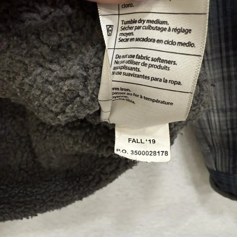 Carhartt Jacket Mens Medium Sherpa Lined Plaid Shirt Coat Workwear Fall 2019 - Picture 10 of 16